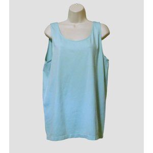 Cato Tank Top 26 28W Sleeveless Shell Light Blue Aqua Plus Size Nylon Spandex